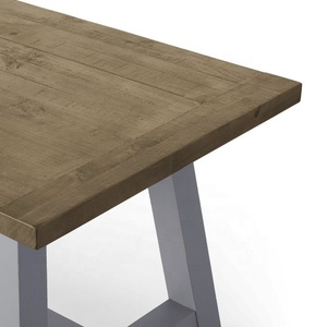 Mesa de comedor grande de 8 asientos, mesa de centro de fábrica BSCI VIETNAM de pino macizo y guijarros grises - Product Image 4