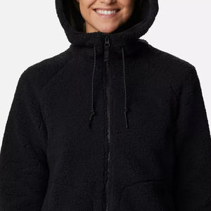 Veste Sherpa noire chaude pour l'hiver Vestes Sherpa coupe-vent à manches longues pour femmes de fabrication professionnelle - Product Image 4