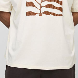 Camisetas estampadas de algodón 100% para hombre, ropa informal de peso pesado de alta calidad, Camisetas estampadas de longitud larga ajustadas personalizadas - Product Image 5