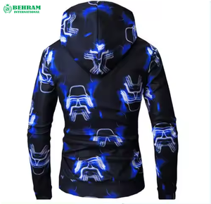 Nouvelle collection printemps, sweat à capuche unisexe à impression numérique 3D, 100% polyester, doublure respirante à séchage rapide, vêtements décontractés tendance - Product Image 2