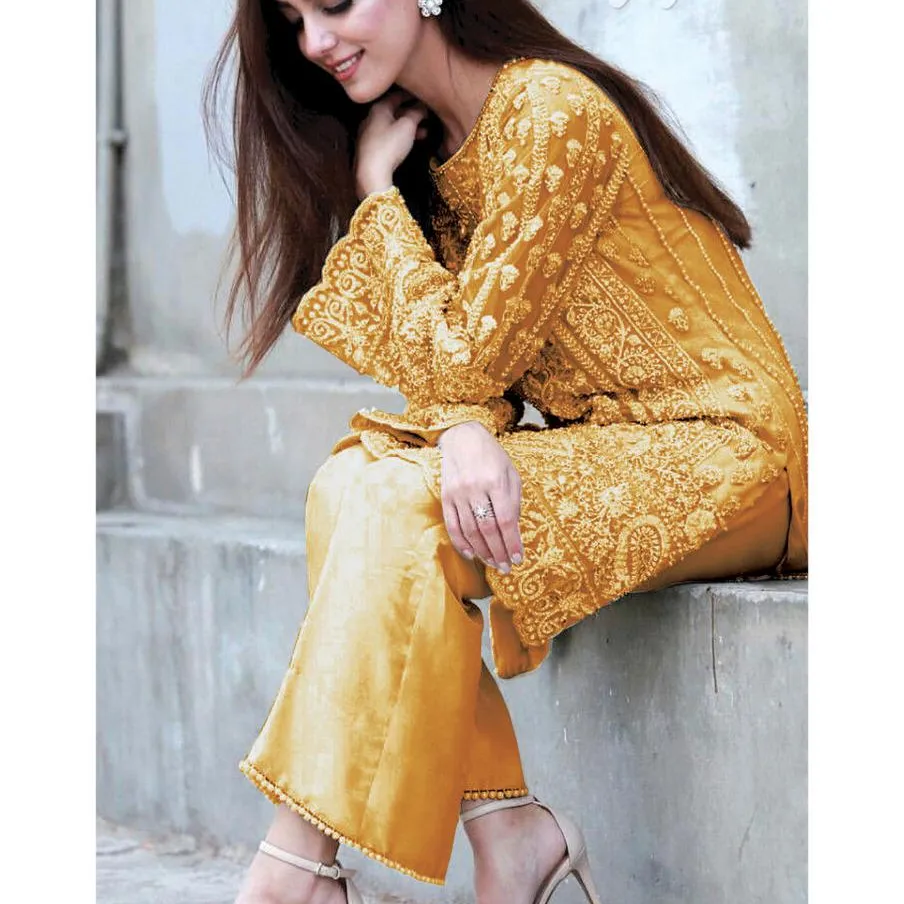 세련된 파키스탄 인도 공식 캐주얼 파티 착용 Eid 여성 드레스 새로운 도착 salwar kameez 잔디 Kurti