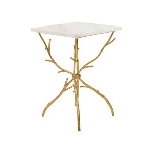 Meilleures ventes Meubles de décoration intérieure de style contemporain Table d'appoint et d'angle avec dessus en verre au fini doré - Product Image 2