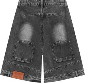 2025 Washed Reverse Jorts Pantalones cortos de mezclilla informales para hombres Loose Fit Baggy Jean Short Streetwear Trajes de moda - Product Image 2