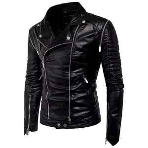 2026 Fashion Style Casual Wear Genuine <b>Leather</b> Classic Outer Wear Breathable Windproof <b>Men</b> <b>Leather</b> <b>Jacket</b> - Product Image 2