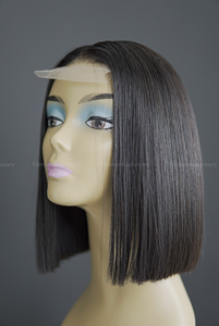 Peluca de Cabello Humano Remy Vietnamita de Corte Recto, Estilo Liso Sedoso, con Cierre 2*6, Color Natural y Ombre - Product Image 1