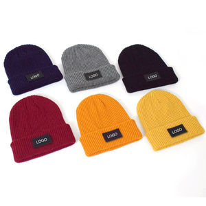 High Quality Adult Colorful <b>Waterproof</b> 100% Cotton Winter <b>Beanie</b> Cap Wholesale Custom Logo Sublimation Printed Unisex Sports - Product Image 3