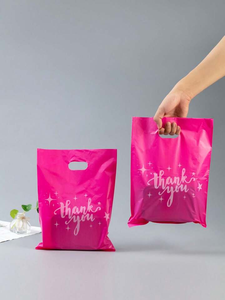 HOT <b>SALE</b> HDPE/ LDPE Die Cut Handle -Custom Logo Design Printed Shopping Personal Products Packaging Plastic <b>Bags</b> <b>for</b> Boutique - Product Image 6