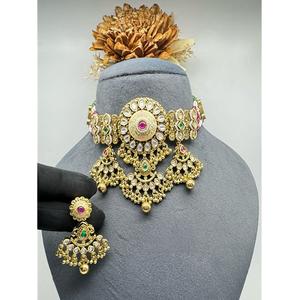 Traditional Elegant Design Of Heavy Kundan Bridal <b>Necklace</b> Set <b>Choker</b> Set <b>for</b> <b>Women</b> Girls <b>for</b> Wedding Functions - Product Image 1