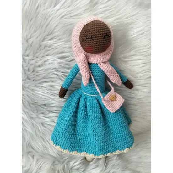 Betende niedliche Strick puppe Amigurumi Häkeln Stofftier Islamisches Geschenk Häkeln Natürliche Bio Baby Muslim Jungen und Mädchen