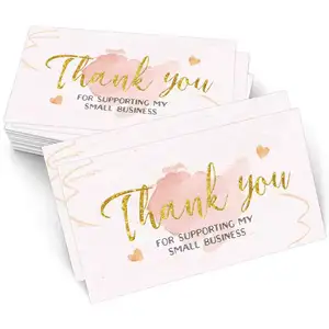 Custom Logo Wholesale All Occasion Size Package Personalized Purchase Order Thank You Card For Small Business