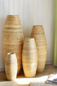 Vente en gros jardinière en rotin tissé à la main paniers pour pots de fleurs décoration de la maison paniers en osier pots pour plantes d'intérieur décoration de table - Product Image 3