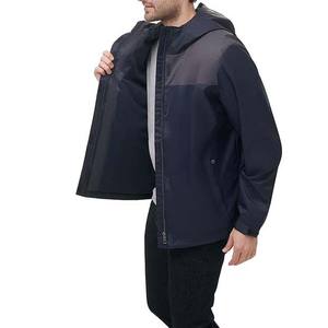 Chaquetas de lluvia impermeables con cremallera al por mayor, ropa de hombre, cortavientos con cremallera y capucha, prendas de vestir exteriores de manga larga, chaquetas de lluvia para hombre - Product Image 4