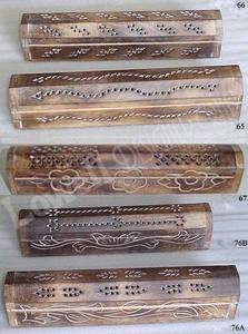 Quemador de incienso de estilo ataúd de madera de 12 pulgadas, soporte de incienso hecho a mano, compartimento de almacenamiento, caja de cenizas bien elaborada, palos - Product Image 3