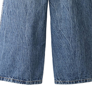 Pantalones de Mezclilla para Niños, Corte Moderno y Ajustado, Cierre de Botones, Pierna Ancha, Estilo Moderno, Mezcla de Mezclilla Suave al Tacto, Alta Calidad, Elásticos - Product Image 6