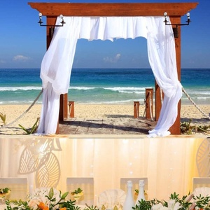 Draperies d'arche de mariage transparentes de couleurs personnalisées pour fonds de décoration, cérémonie de mariage et auvent de <span class=keywords><strong>lit</strong></span> - Product Image 2