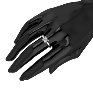 แหวนเพชรสำหรับผู้หญิง ทองคำขาวผสมเหลือง 9K ดีไซน์คลาสสิกหรูหรา ได้รับการรับรองจาก IGI น้ำหนัก 1.06 กะรัต ความสะอาดระดับ VS สี EF เจียระไนแบบบริลเลียนท์ ผลิตจากเพชรเลี้ยงในห้องปฏิบัติการ - Product Image 5