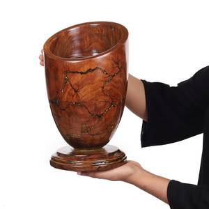 Urne de crémation pour cendres humaines Crinière Femmes Décoratif Palissandre Grande Petite Urne pour adulte et Souvenir Fractal burn Turn - Product Image 5