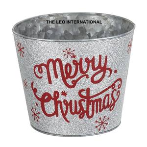 Seau à popcorn en métal épaissi imprimé d'un côté, idéal pour le Nouvel An et les cinémas, vente directe usine, seau en fer blanc pour Noël - Product Image 2