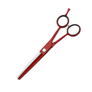 Customized Barber <b>Thinning</b> Shears Maroon Color <b>Hair</b> <b>Thinning</b> Beauty Salon <b>Scissors</b> Sharp Edge <b>Scissor</b> With Black Rubber Ring - Product Image 4
