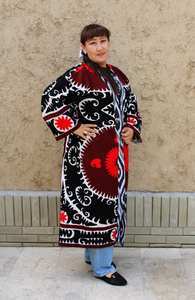 Chaqueta larga Bohemia elegante con borde libre Suzani, Kimonos largos Suzani bordados, chaqueta para mujer, chaqueta bordada hecha a mano Floral, estilo popular - Product Image 4