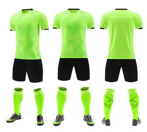 Ensemble de maillots de football pour entraînement et match, 100% polyester, séchage rapide, col en V, manches courtes, taille élastique, tissu durable, finition lisse - Product Image 5