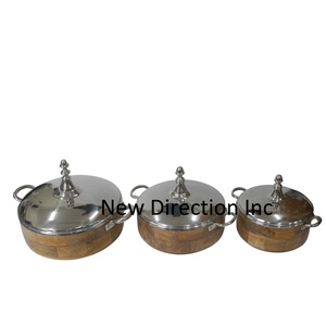 Casseroles isolées décoratives de haute qualité en acier inoxydable de luxe de style personnalisé pour serveur Hot Pot - Product Image 3