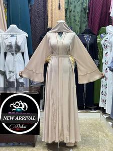 Dubai Abaya hermoso color negro musulmán tradicional abaya trabajo manual kaftan ropa islámica tradicional para mujeres - Product Image 3