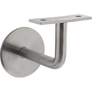 INTERSTEEL Stainless Steel Handrail Bracket with Matt Finish 60 mm <b>Wall</b> <b>Plate</b> Diameter Straight Support Assistive Devices - Product Image 1