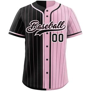 Camiseta de béisbol de alto rendimiento con botones, camiseta de softball de malla personalizada, estampado por sublimación, aparejos bordados, sarga, ajuste juvenil de EE. UU. - Product Image 1