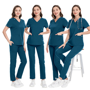 OEM personalizado enfermera de hospital de alta calidad Unisex estambre Hospital Scrub Sets Scrub Set uniformes tejidos médicos de enfermería - Product Image 1