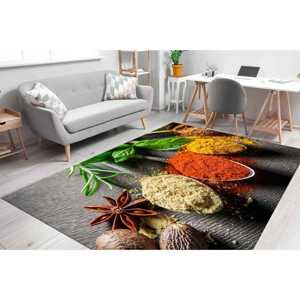 Vibrant Spices Printed Rug: Dining Room, Modern, Non-Slip,Chenille Rug - Product Image 1