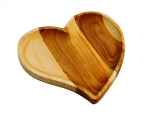 Comprar bandeja para servir plato en forma de corazón mejor idea romántica plato para servir de madera hecho a mano y sostenible producto de alta calidad