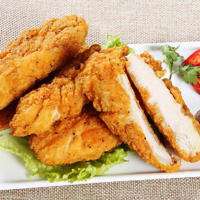 Prix de gros, certifié Halal, filet de poulet pané 100g, produits de volaille transformés