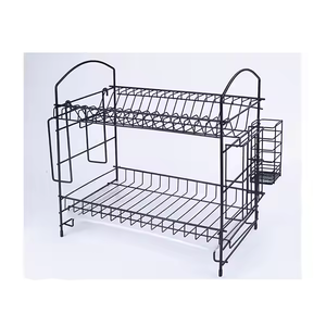 Escurridor de platos de placa de hierro y alambre de Metal para cocina casera de suministro al por mayor de alta calidad con doble decoración IMPEX - Product Image 5