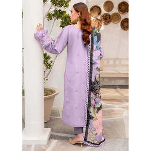 MARIA B-3PC Collection Printemps/Été Chemise en lawn brodée Chickenkari avec dupatta et pantalon à imprimé Monark - BIC-4054 - Product Image 3