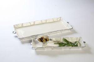 Plateau de service de qualité supérieure avec poignée en résine, plateau de service en acier inoxydable, passe au lave-vaisselle, vaisselle de cuisine, mariage, restaurant - Product Image 3