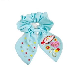 Taylor Swift personalizado semilla con cuentas Scrunchies hecho a mano indio accesorio para el cabello Clips bordados pinzas para el cabello - Product Image 3