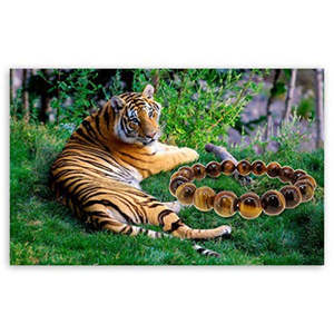 NOVAMART Fine Arihant <b>Gems</b> & Jewels Unisex Tiger Eye Crystal <b>Bracelet</b> Natural Certified Astrological Gemstone with Positive Effe - Product Image 4