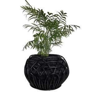 Macetas tejidas a mano de cuerda de yute de diseño único, maceta de mimbre con soporte para decoración interior y exterior - Product Image 2