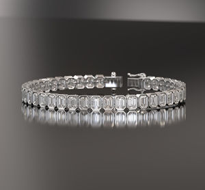 Sofisticada Pulsera de Diamantes Moissanite para Mujer, Diseño Delgado, Brillo Intenso, Joyería, Regalo Perfecto de la India - Product Image 5