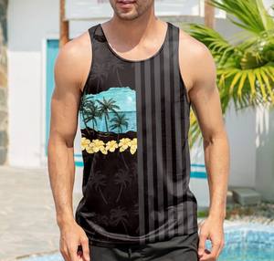 Camiseta sin mangas de sublimación para hombre, ropa informal, nuevo diseño, tallas para adultos, transpirable, tarifa barata, camiseta sin mangas de sublimación hecha a medida - Product Image 1