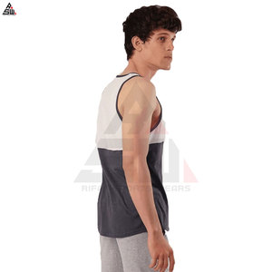 Service OEM, débardeurs de sport décontractés respirants pour hommes, stringer, musculation, fitness, tissu de haute qualité en coton/bambou - Product Image 2