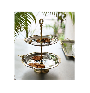 ชุดเซิร์ฟเวอร์เค้กสองดีไซน์ที่แตกต่างกันสีดำและสีทอง - Product Image 4