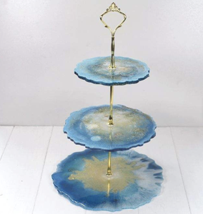 แท่นวางเค้กเรซินทำด้วยมือพร้อมแม่พิมพ์อีพ็อกซี่ขนาดใหญ่และ3ชั้นเหมาะสำหรับงานแต่งงานและงานของหวานที่หรูหรา - Product Image 2