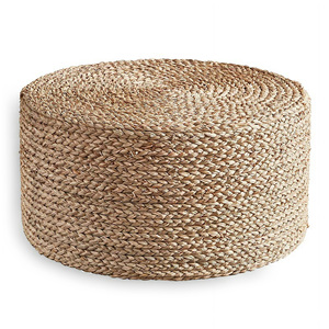 Tabourets en herbe de mer à bas prix, pouf en paille d'herbe de mer, ottoman, essentiels pour la cuisine et le salon - Product Image 1