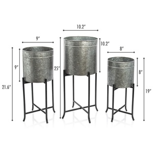 Garden Winds Oblong Planter Galvanized Metal Planters & Cast Iron Tubs oval shape best selling modern galvanized planters - Product Image 4