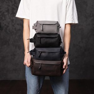 Genuine Leather Cosmetic Bag Men Luxury Large Capacity Men <b>Makeup</b> Pouch Organizer Travel Vintage Toiletry Bags <b>Storage</b> - Product Image 4