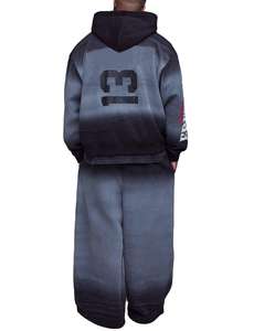 Sudadera con Capucha de Forro Polar Personalizada para Hombre, Conjuntos Deportivos Transpirables y Resistentes al Viento, Nuevo Diseño, Lavado Ácido, Ropa Deportiva Urbana, Conjuntos Deportivos al por Mayor - Product Image 6