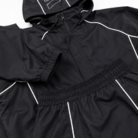 Ensemble de survêtement réfléchissant pour homme avec veste coupe-vent à capuche et short, vêtements de sport légers pour la course, tenue de sport personnalisée