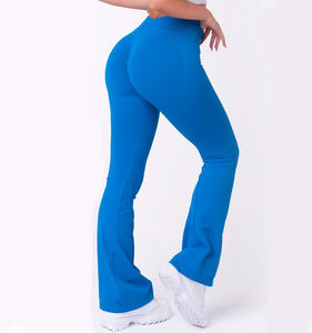 Leggings évasés respirants pour femmes Leggings évasés extensibles taille haute Ajustement confortable pour Yoga Gym et tous les jours - Product Image 1